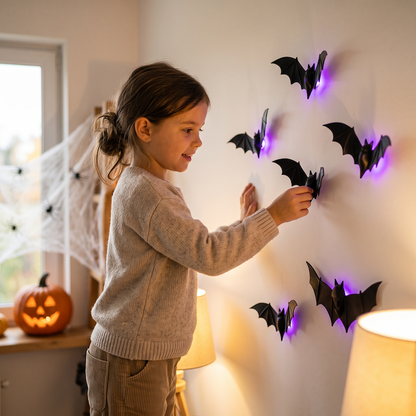 3D LED Halloween Bats