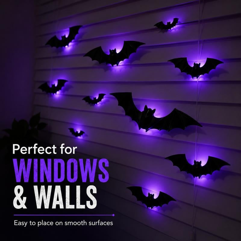 3D LED Halloween Bats